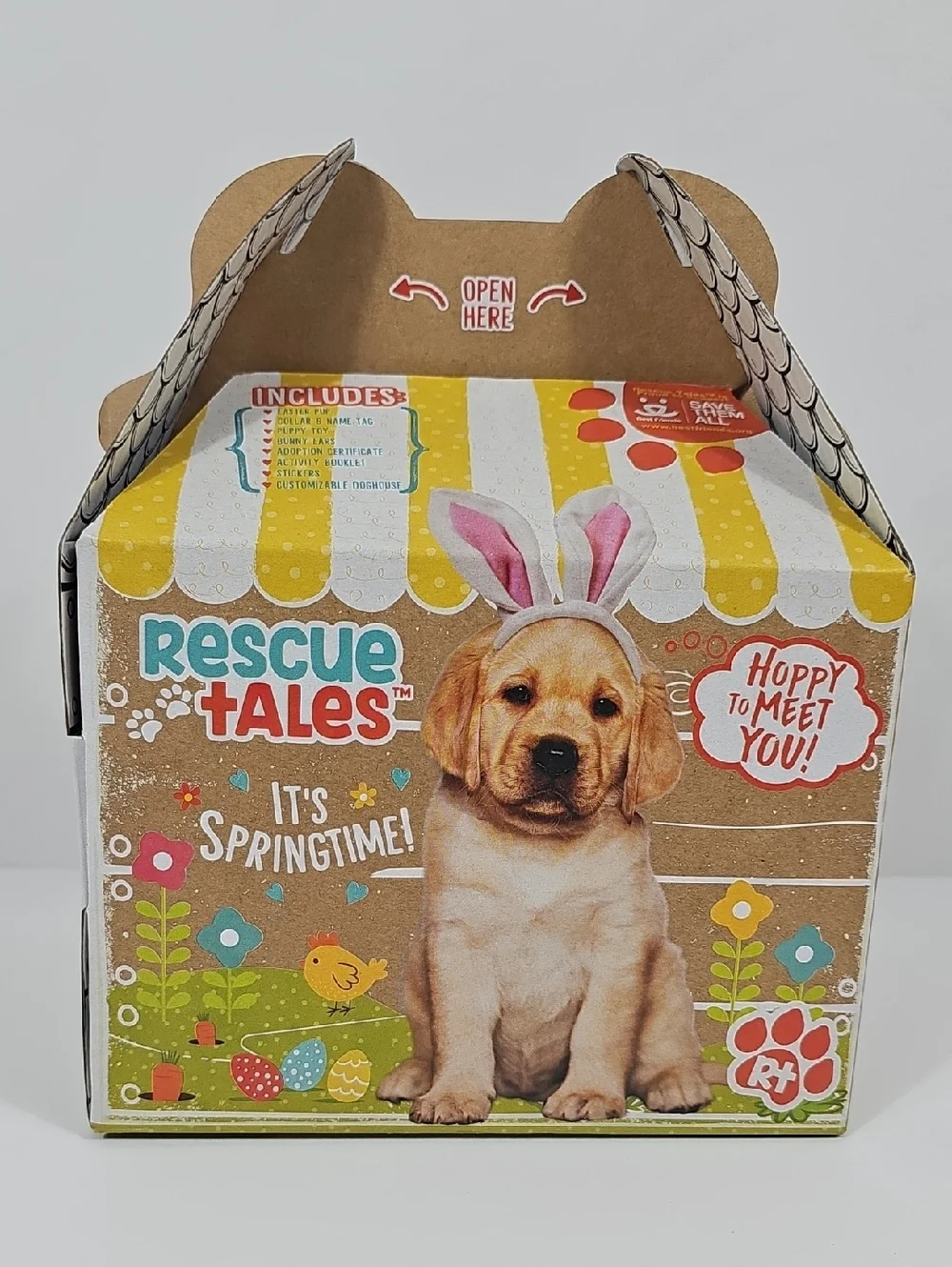 NIB Little Tikes Rescue Tales Easter Pup Lab Plush Bunny Ears Doghouse Set
